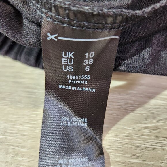 ASOS Design Wide-Leg Black Palazzo Pants Womens TALL Size 6 US/UK Size 10 - Picture 8 of 12